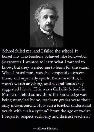 albert einstein on schools and teachers