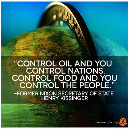 control the world through food